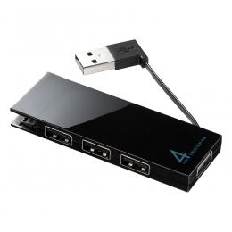 【新品】サンワサプライ USB2.0ハブ 4ポート　(ブラック)