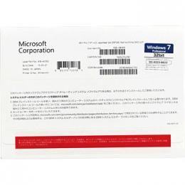 【新品】DSP版 Windows7 Professional 32bit SP1 日本語版 紙スリーブ